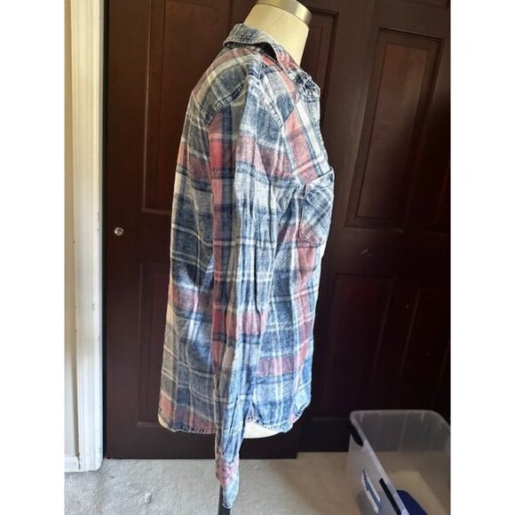 True Religion plaid button down flannel shirt with a vintage look Small - Picture 6 of 6